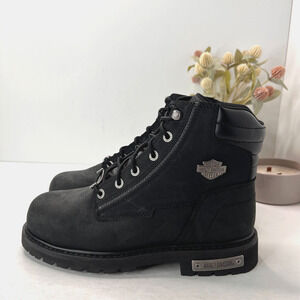 Harley Davidson Vintner Steel Toe 6" Waterproof Boots Black Men's 9M NWOB